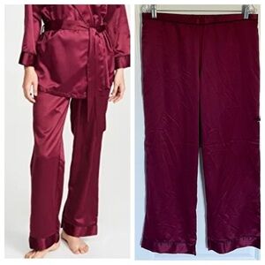 New! Bluebella Wren Satin Pajama Bottoms burgundy red 47676